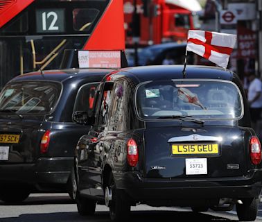 Black cab drivers furious after woke TFL bosses ban England flags during Euros