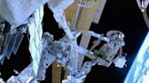 Russian cosmonaut becomes first to ride European robotic arm on ISS spacewalk