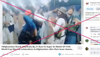 Dancing armed men clip falsely linked to Afghanistan's historic cricket win over Australia