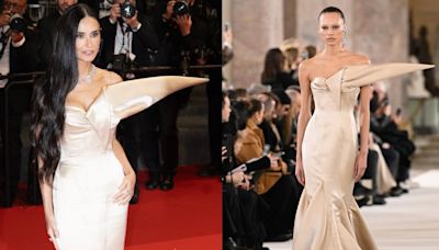 Demi Moore Spreads Her 3D Wing in Schiaparelli’s Aerodynamic Couture Runway Dress for ‘The Substance’ Cannes Premiere Red Carpet