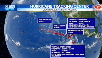 HURRICANE TRACKING CENTER | Tropical Storms Fabio, Emilia on the move in Eastern Pacific