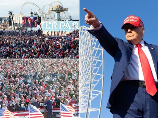 Trump blasts Biden as ‘total moron’ before crowd of 100K at NJ rally: ‘Whole world is laughing at him’