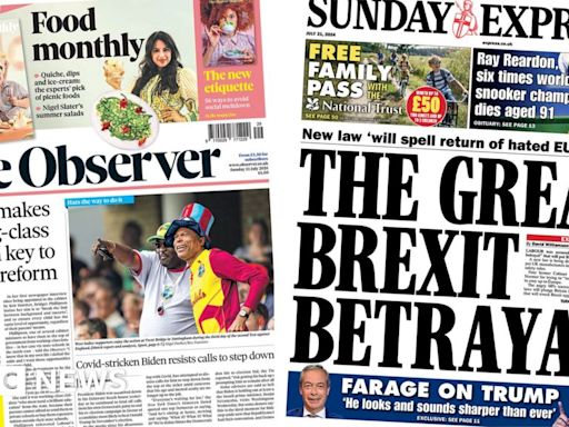 Newspaper headlines: 'Pay rise for teachers and nurses' and 'Brexit betrayal'