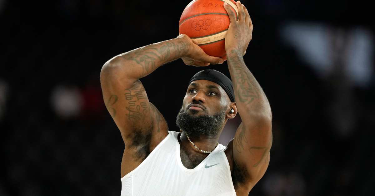 LeBron James Trends with Viral Behind-The-Back Pass to Devin Booker Against France