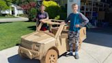 Boise teenagers 'drive' homemade cardboard truck through drive-thru