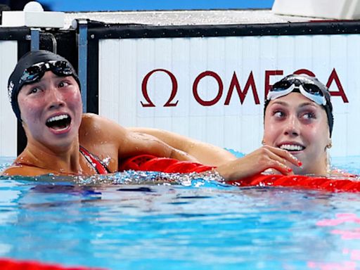 Swimmer Torri Huske Gave Emotional Quote After Barely Beating Out Gretchen Walsh for Gold