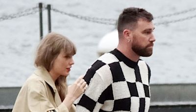 See Taylor Swift and Travis Kelce Kiss During Enchanted Lake Como Boat Date - E! Online