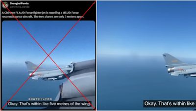 Video shows Chinese jet intercepting Canadian military aircraft, not US plane