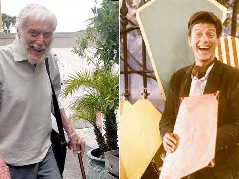 Dick Van Dyke, 98, spotted hobbling with cane in rare outing after historic Emmy nomination
