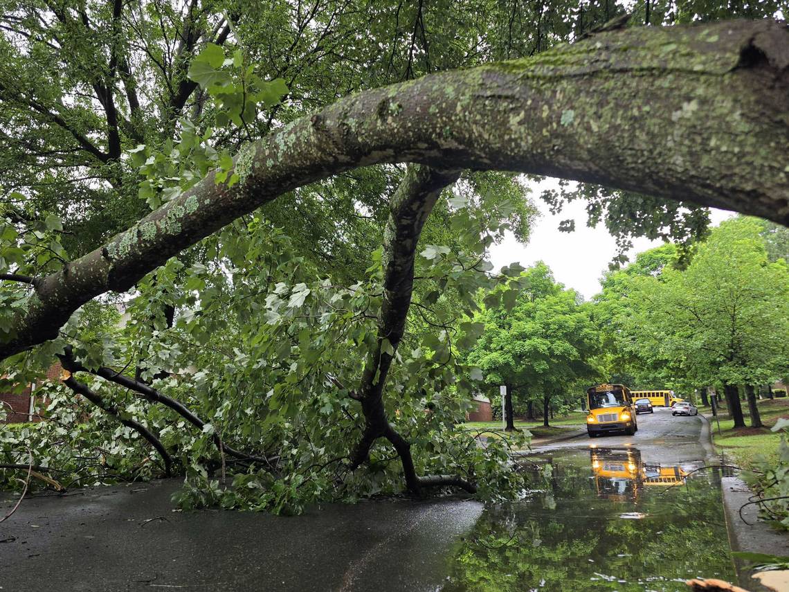 1 dead, thousands without power as storms pummel Charlotte. Flights grounded at airport