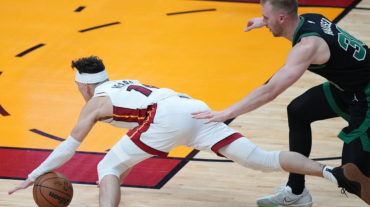 Heat's Tyler Herro claims Celtics shut him down in Game 3 by 'holding me, jersey'