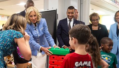 First lady Jill Biden visits Maxwell Air Force Base to spotlight universal preschool