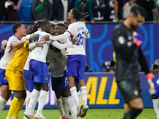 France national team celebrates election results ahead of Euro 2024 semi-final