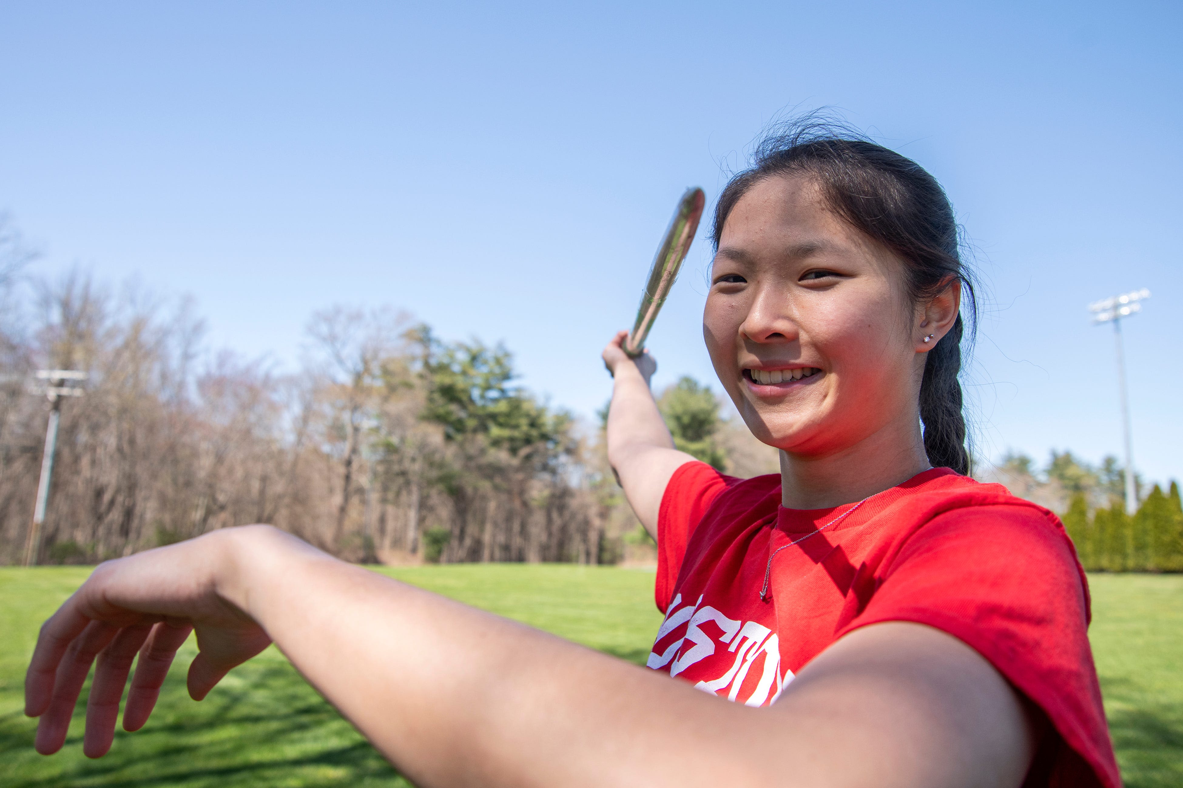 Hudson javelin thrower Savannah Gao enjoying community before heading to Boston University