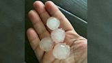 Hail falling in Livingston Parish as storms pass through