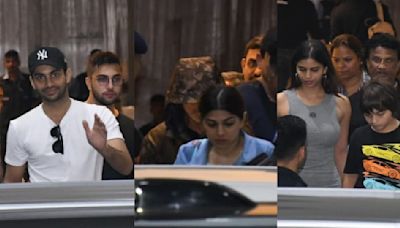 Shah Rukh Khan returns to Mumbai with Suhana Khan, her rumored BF Agastya Nanda, Ananya Panday and others; PICS