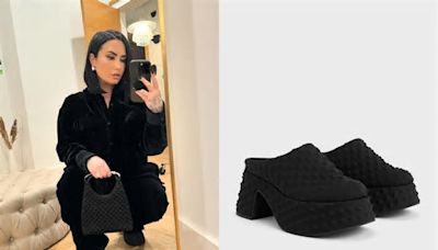 Demi Lovato Goes Edgy in Textured Charles & Keith x Chet Lo Spike Mules