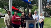 Local leaders kick off week of Juneteenth celebrations with flag raising