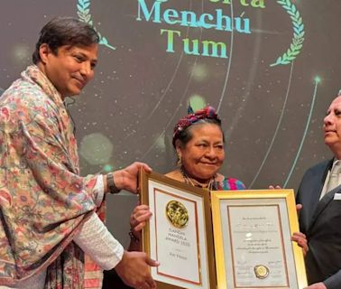 Nobel Prize winner Rigoberta Menchú Tum gets Gandhi Mandela Award