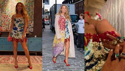 Blake Lively Serves Girls’ Night Out Outfit Goal In Blingy Mini Dress