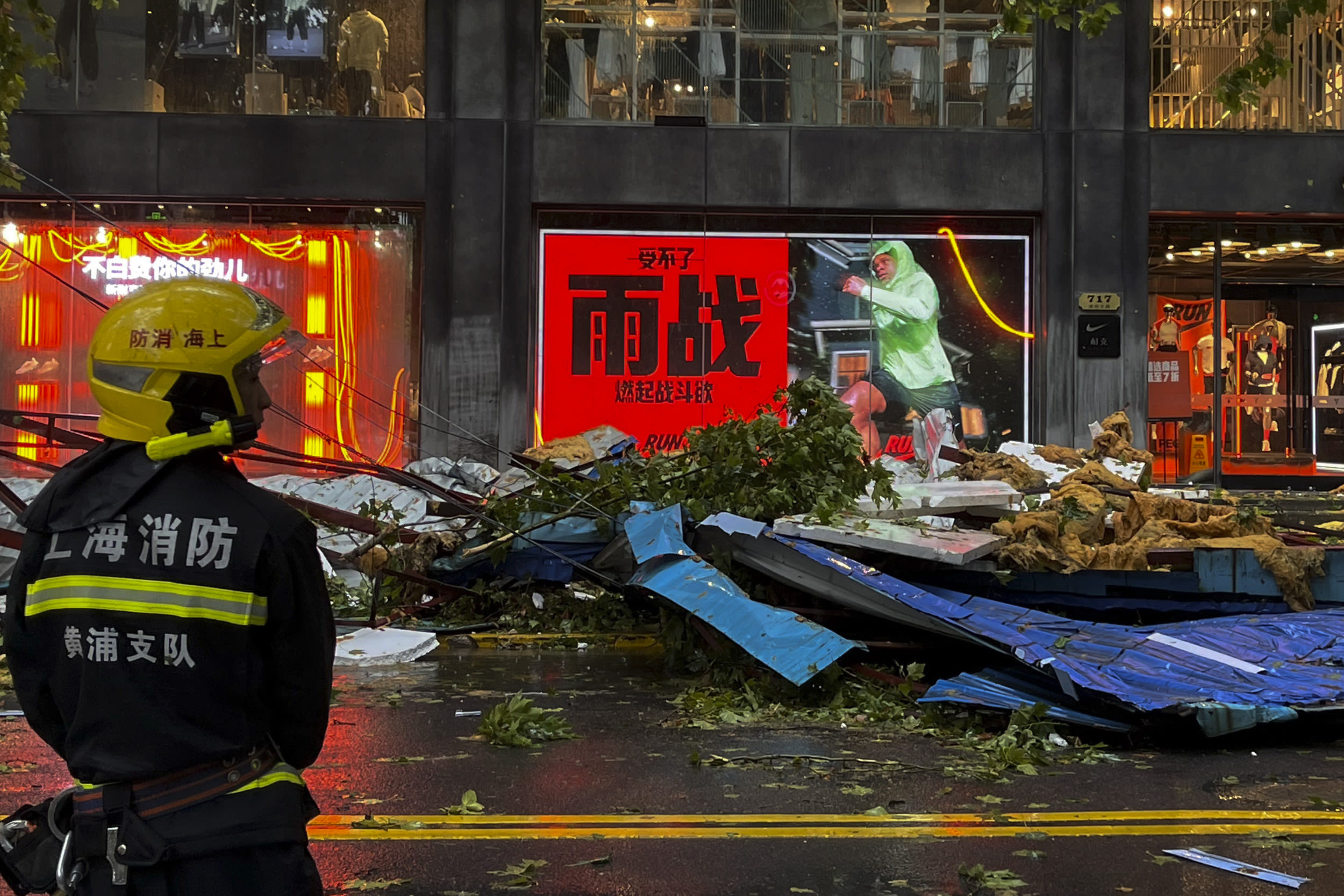 Shanghai hit by strongest typhoon since 1949