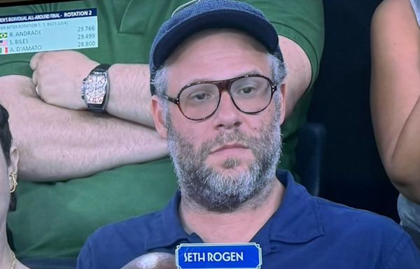 Mood: Seth Rogen at the Olympics, the antidote to your summer malaise