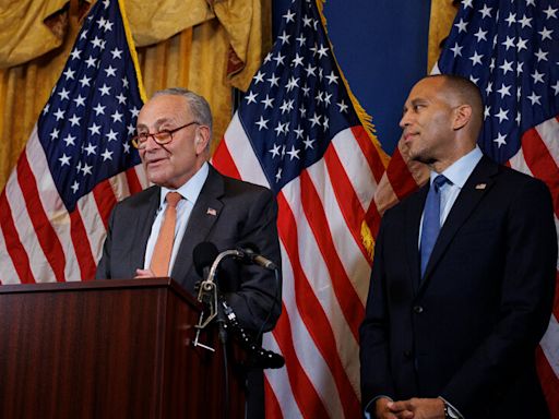 Chuck Schumer and Hakeem Jeffries Back Harris After Hanging Back