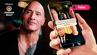 El actor Dwayne Johnson 'La Roca' no ha anunciado su respaldo a Donald Trump, como dicen en redes