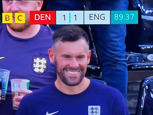 Fans ask 'why's he smiling' as ex-England star spotted in crowd for England draw