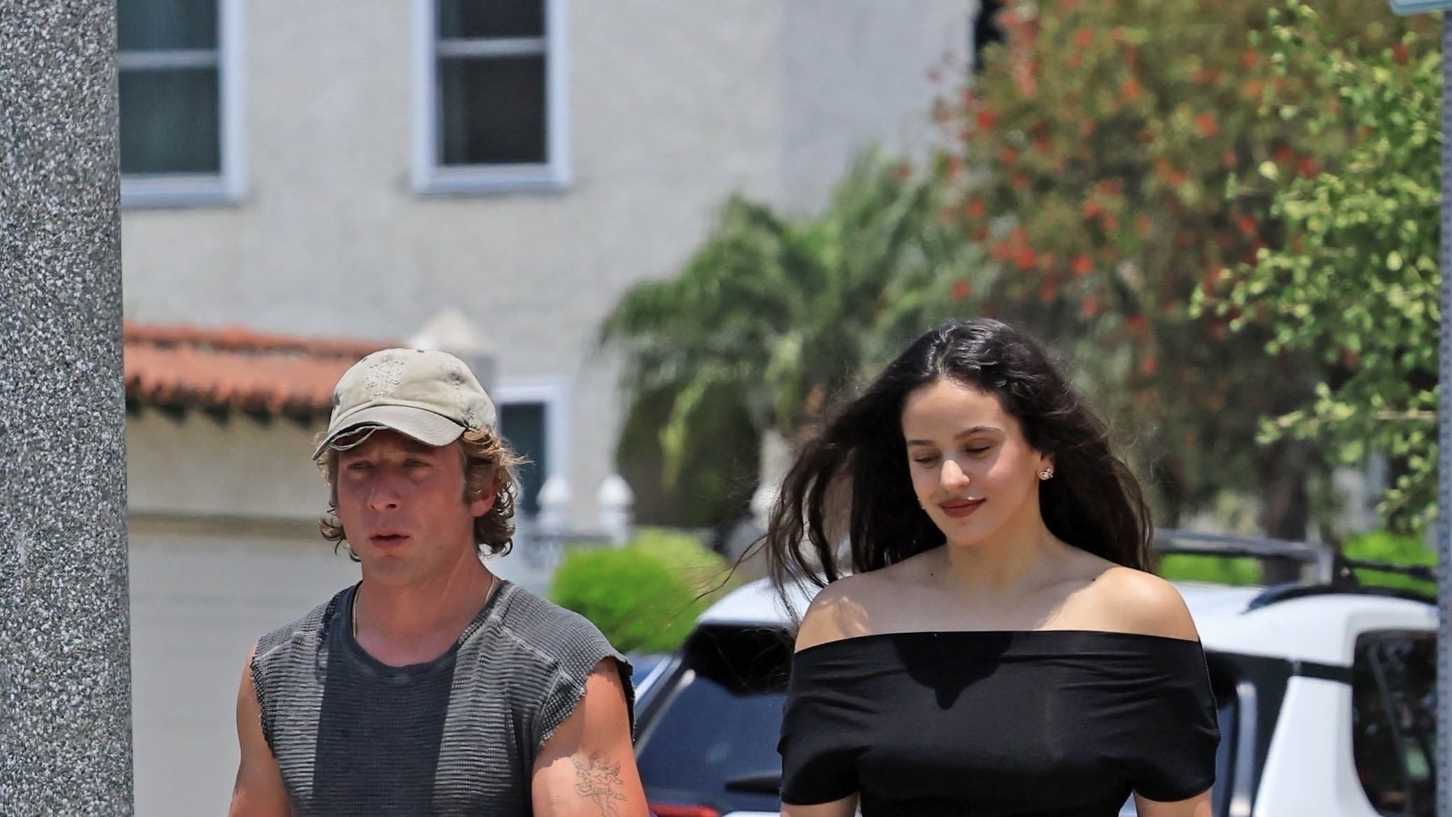 Rosalía and Jeremy Allen White Show Off Their Cool in Black and White Looks