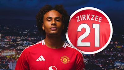Which shirt number will Joshua Zirkzee wear at Manchester United?
