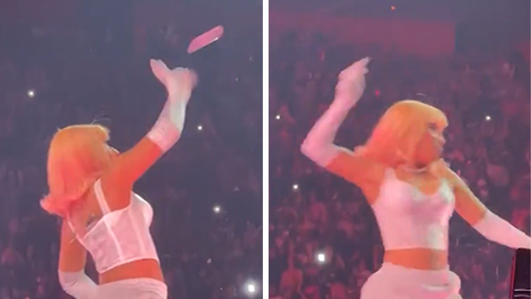 Nicki Minaj Hurls Object Back into Crowd After Almost Getting Hit in Face