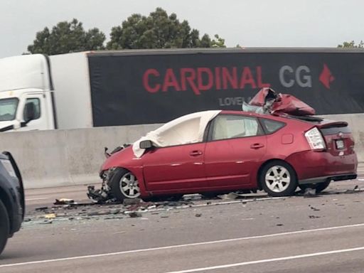 Semi vs. vehicle crash shuts down lanes of Interstate 70 near Denver International Airport for hours