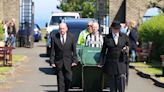 Pictures show touching tribute to 'Santa' binman ahead of funeral service