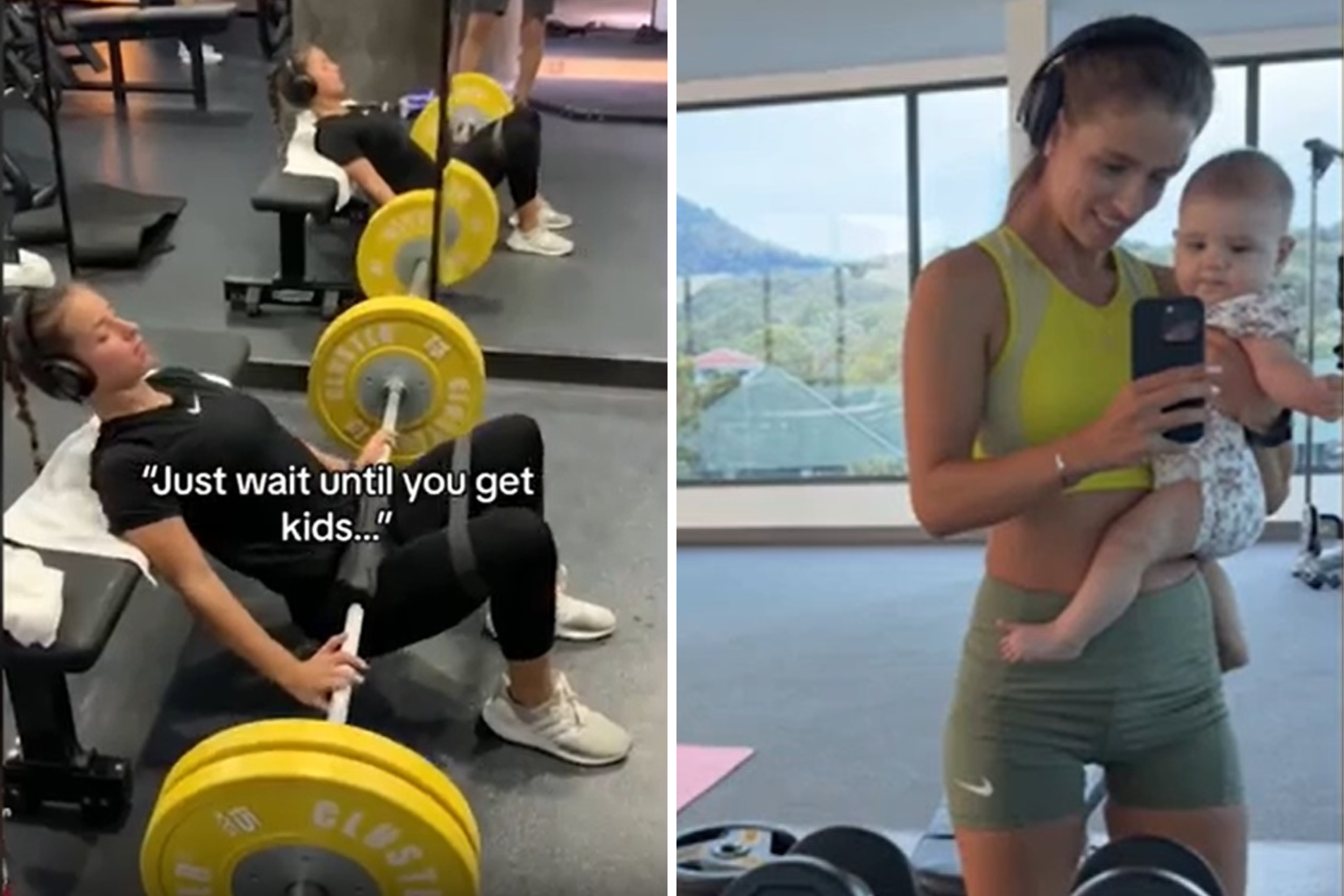 Mom's unconventional workout routine with new baby: "All about the mindset"