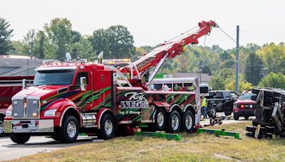 Accident involving semi truck carrying hogs closes Ind. 37 south of Bloomington for a time