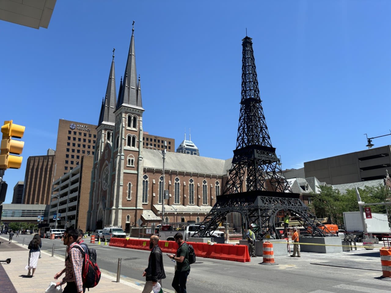 Eiffel Tower replica set to be centerpiece for downtown swim trials fun