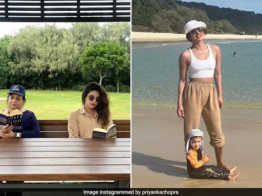 Priyanka Chopra's "Pause" Involved A Beach Day Of Bonding With Malti Marie And Madhu Chopra