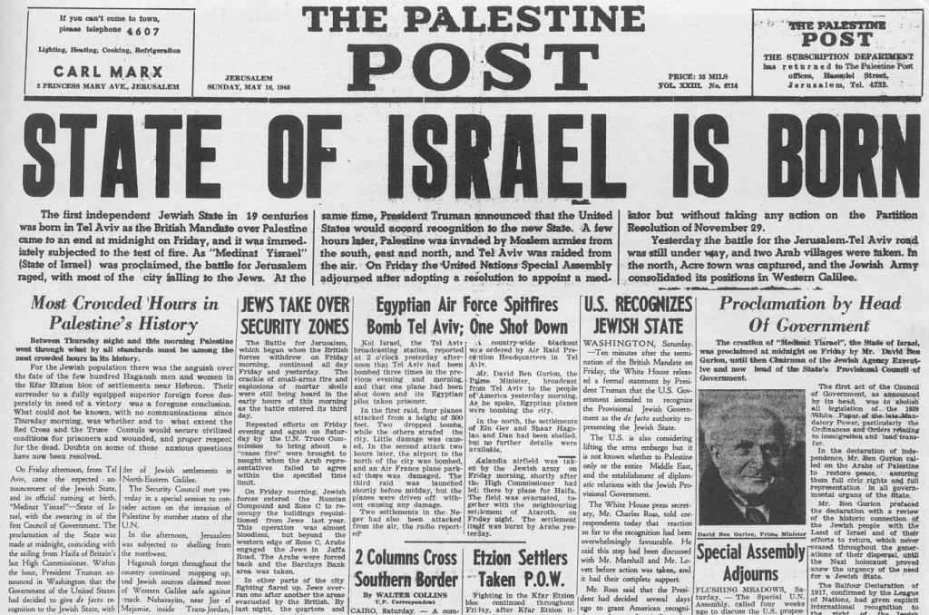 Today in History: New state of Israel attacked by 5 nations