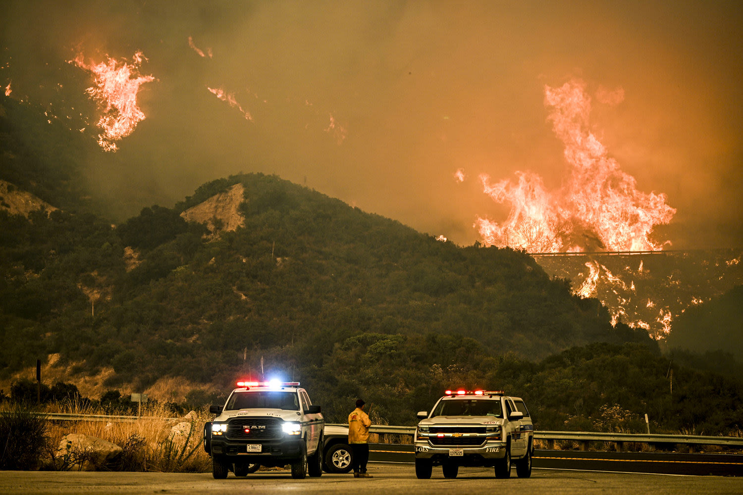 Wildfires hit California and Nevada, prompting evacuations and power outages