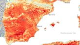 Los satélites captan imágenes del calor extremo en Europa: hasta 55ºC en la superficie terrestre