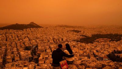 Athens turns orange, Helsinki goes white as Europe’s weather springs a surprise