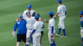 Kentucky baseball CF John Thrasher has scary collision with outfield wall against LSU in SEC Tournament