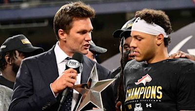 Tom Brady makes FOX broadcasting debut during UFL championship game