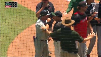 College Baseball Coaches Nearly Come To Blows In Postgame Handshake Line