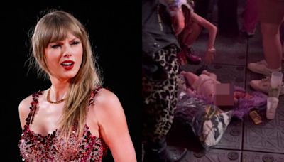 Fã de Taylor Swift deixa bebê no chão durante show na França e revolta internautas: 'Seu lugar é na cadeia'