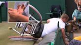 Wimbledon match paused as birthday Brit cuts hand open in wheelchair crash