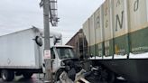 USPS vehicle, train collide in Luzerne County