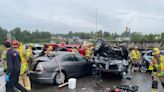 Two hospitalized after I-5 multi-car crash on Nyberg off ramp