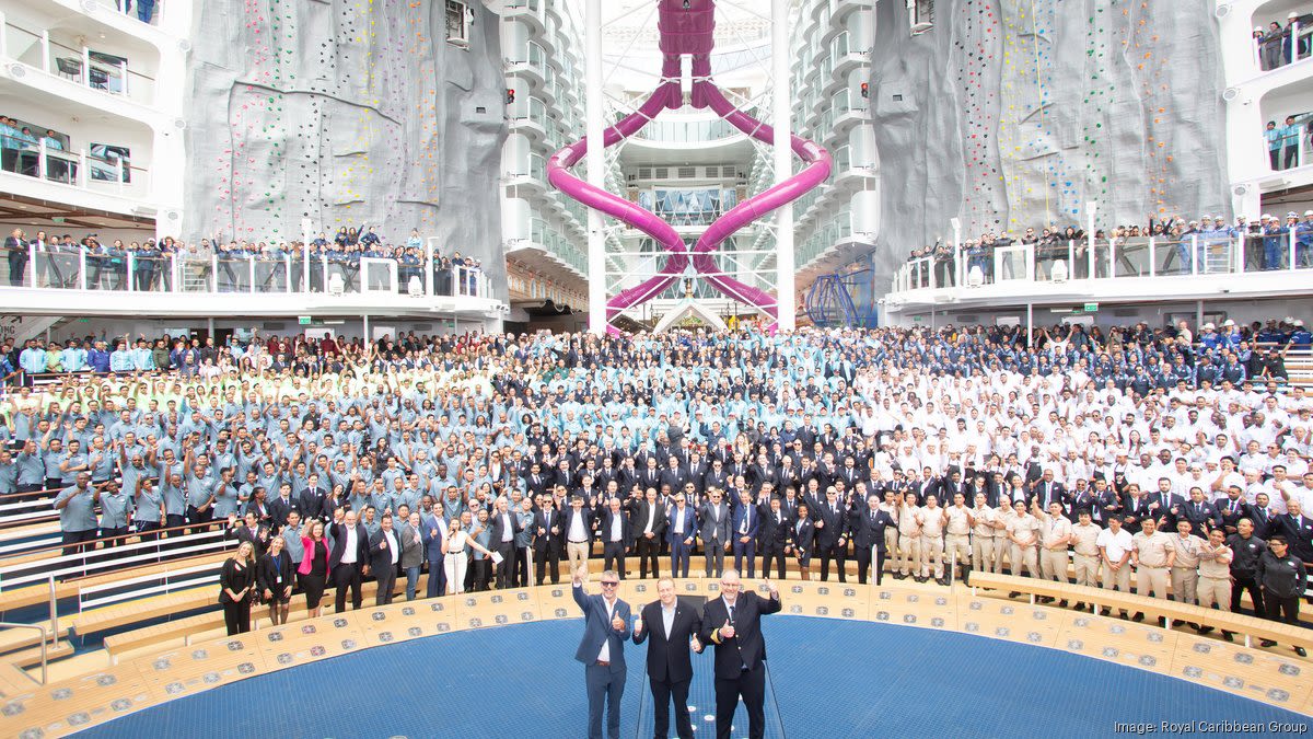 Royal Caribbean celebrates the delivery of its newest ship, Utopia of the Seas (Photos) - South Florida Business Journal